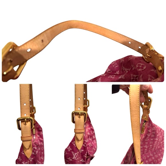 Louis Vuitton Pink Monogram Denim Baggy GM Shoulder Bag - Picture 6 of 11